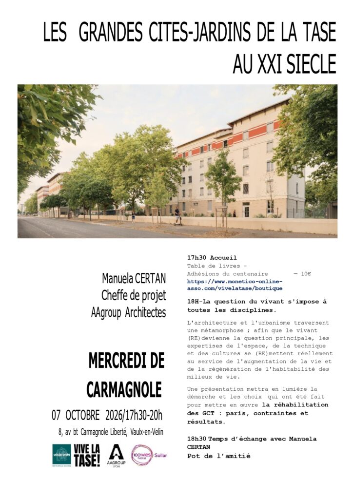 montrer le flyer de vive la tase pour le mercredi de carmagnole du 7 octobre